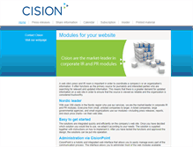 Tablet Screenshot of demo.no.cision.com