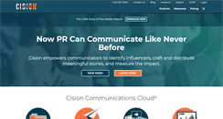 Desktop Screenshot of cision.com